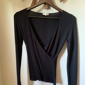 Wilfred Free Long Sleeve Wrap Top
